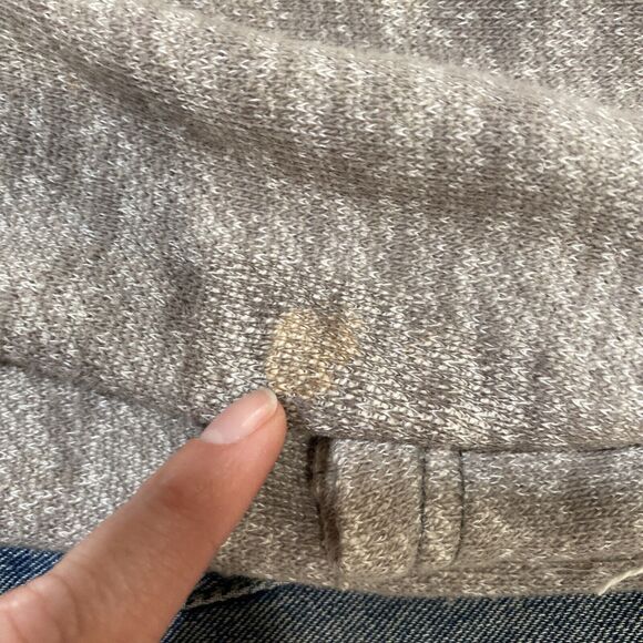 Free People Women's Small Distressed Hooded Jean Jacket Sweatshirt Combo - Picture 10 of 10